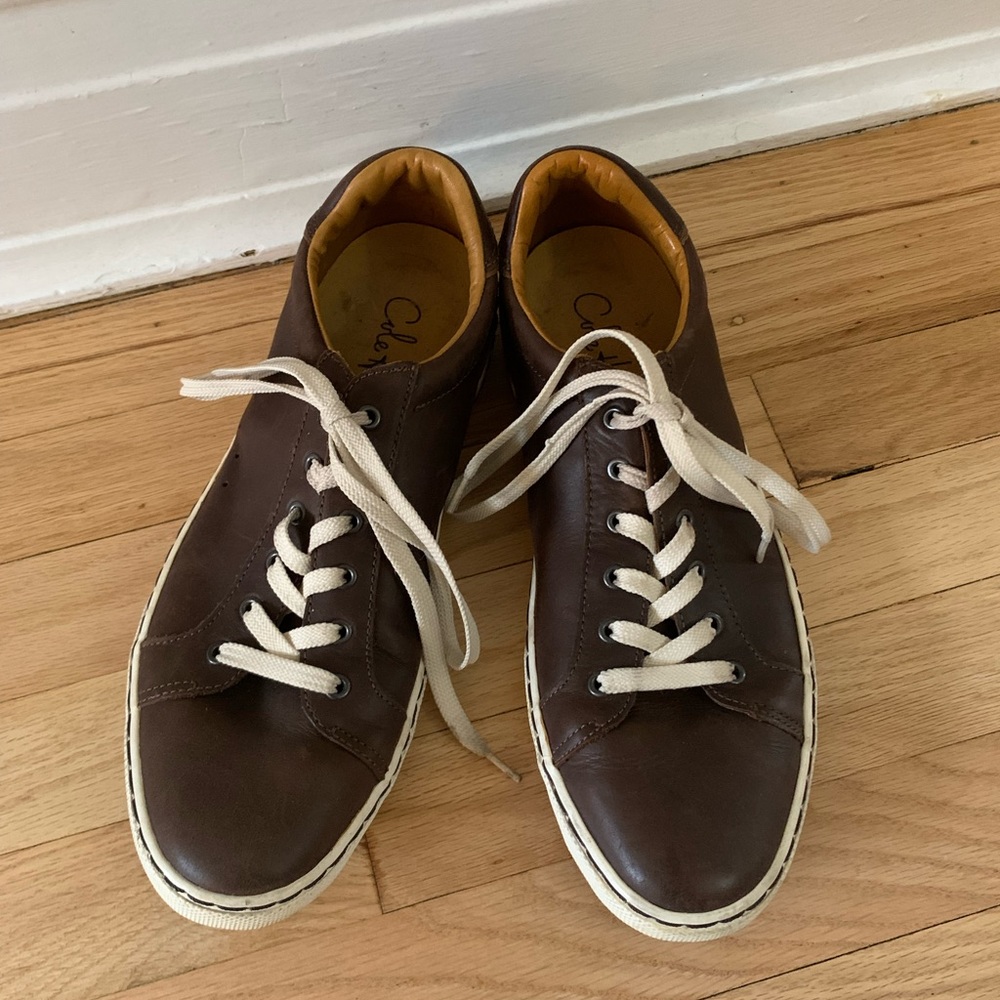 Kenneth Cole Brown Leather Sneakers